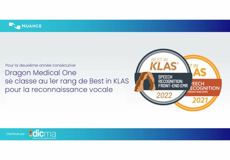 Dicma distribue Dragon Medical One Best in KLAS 2022 à Reims